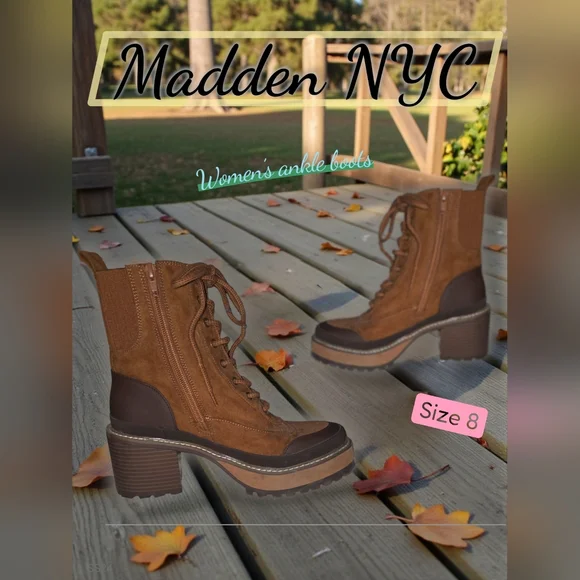 Women's Brown Ankle Boots - Picture 1 of 2